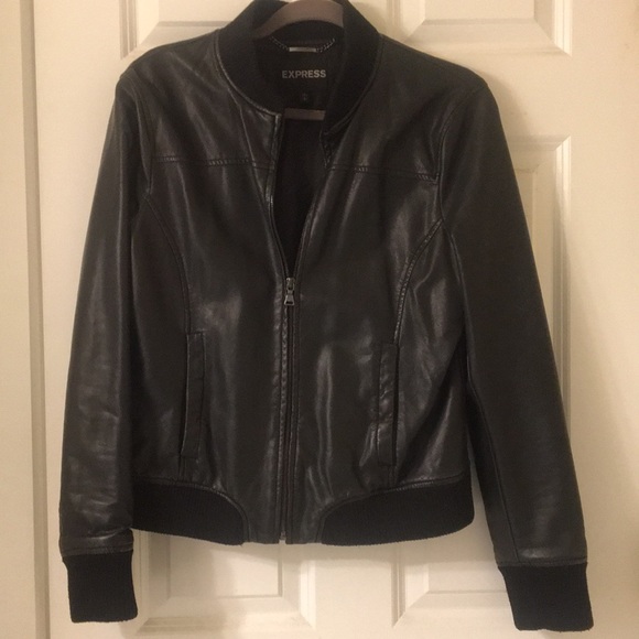 Express Jackets & Blazers - ‼️ SALE: Express Black Leather Jacket